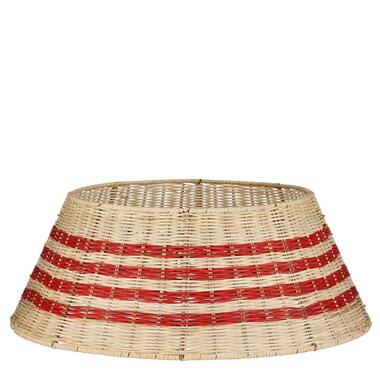 Mica Decorations Kerstboomrok - H25 x Ø60 cm - Rotan - Beige, Rood product