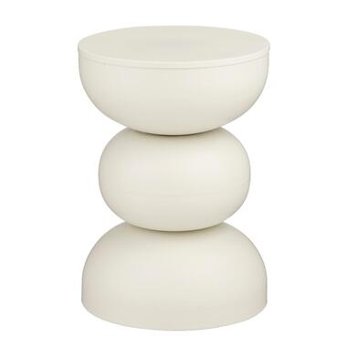 Mica Decorations Luna Bijzettafel - H46 x Ø32 cm - IJzer - Off-white product