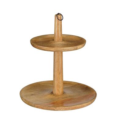 Mica Decorations Caden Etagère - H36 x Ø33 cm - Lichtbruin product