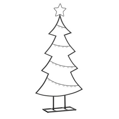 Mica Decorations Decoratie Kerstboom - L50 x B15 x H105 cm - IJzer - Zwart product