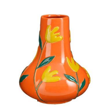Mica Decorations Ava Vaas - H30 x Ø25 cm - Keramiek - Oranje product