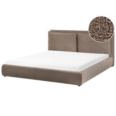 Lit avec sommier Bouclé BAJONNA 180 x 200 cm Taupe product