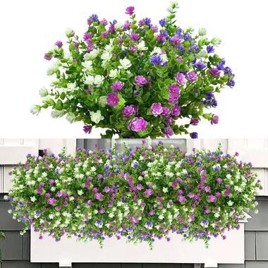 Fleurs artificielles Bobbel Home - 6 bouquets - violet bleu blanc product