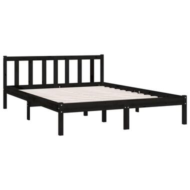 vidaXL - cadre de lit - Noir - Bois de pin product