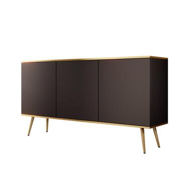 Meubella - Dressoir Orleans - Zwart - 160 cm product