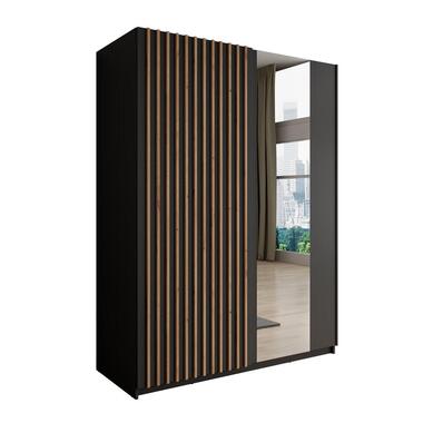 Meubella Armoire Deliryon - Noir - 150 cm - Avec miroir product