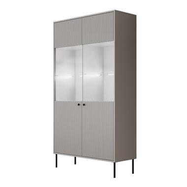 Meubella - Vitrinekast Ilux - Grijs - 105 cm product