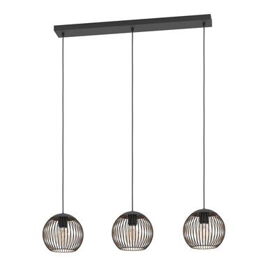 EGLO Almanzora Hanglamp - E27 - 90 cm - Staal - Zwart/Koper product