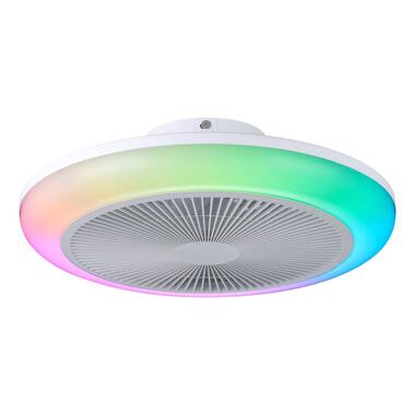 Plafonnier EGLO avec ventilateur Sayulita - 45,5 cm - blanc/gris - RGB product