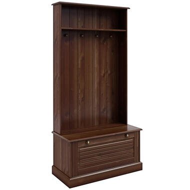 Mille - Garderobe met 1 klepdeur in bruin grenen product