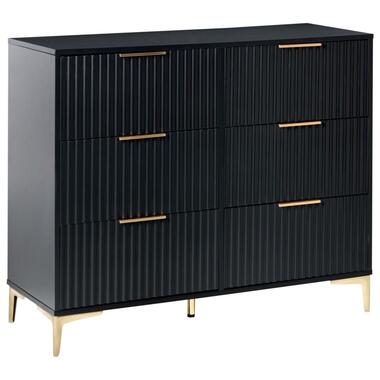 WALCOTT - Ladekast met 6 lades - Zwart - MDF product