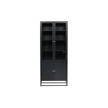 Svea - Noma vitrinekast - 80 x 190 cm - zwart product