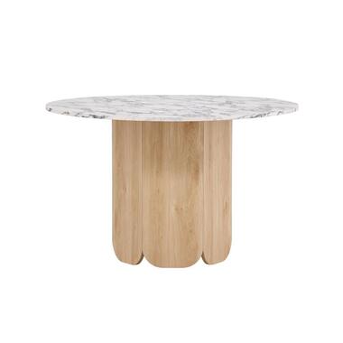 Svea - Schneider ronde eettafel - ø120 cm - marmerlook/naturel product