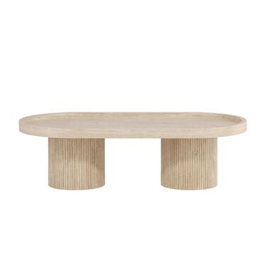 Svea - Bjørn ovale salontafel - 120 x 60 cm - travertinlook product