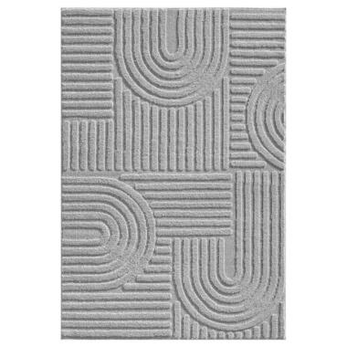 Modern Japandi Vloerkleed - Grijs - Boho Scandinavisch - 200x290 cm Laagpolig product