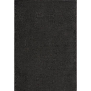 Uni Effen Laagpolig Vloerkleed Modern Donker Grijs - 250x250 CM Vierkant product