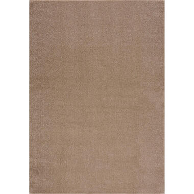 Uni Effen Laagpolig Vloerkleed Modern Beige - 250x250 CM Vierkant product