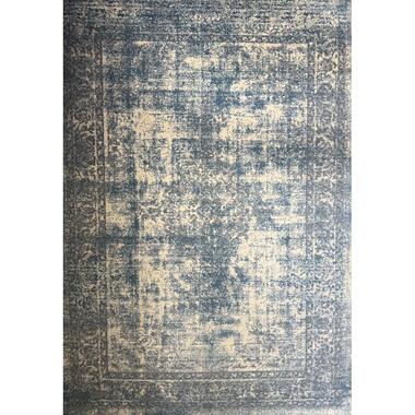 Istanbul Vintage - Laagpolig Tapis - Retro Tapijt - Creme Blauw - 240x340CM product