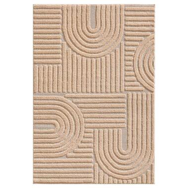 Modern Japandi Vloerkleed - Roze - Boho Scandinavisch - 140x200 cm Laagpolig product
