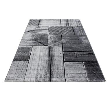Modern Design Vloerkleed Parma - Zwart/Grijs - Laagpolig 160x230 cm product