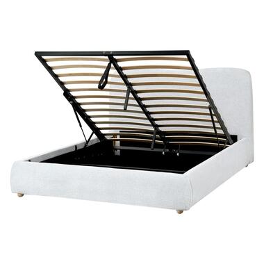 BLAGNAC - Tweepersoonsbed - Lichtgrijs - 140 x 200 cm - Stof product