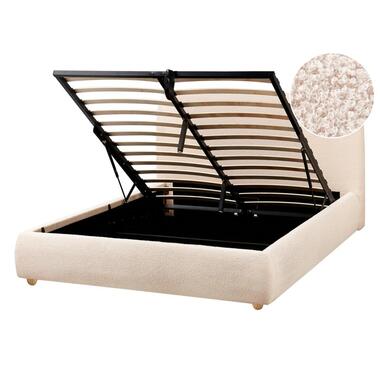 BLAGNAC - Tweepersoonsbed - Lichtbeige - 140 x 200 cm - Stof product
