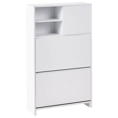 COBAR - Schoenenkast 3 vakken - Wit - Vezelplaat product