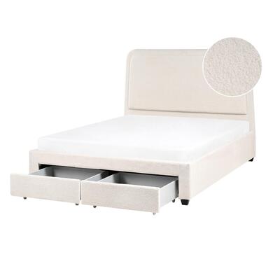 SARDENT - Tweepersoonsbed - Off-white - 140 x 200 cm - Bouclé product