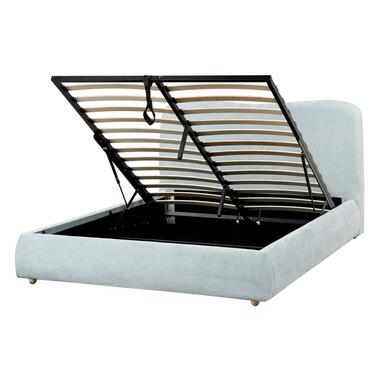 BLAGNAC - Tweepersoonsbed - Lichtblauw - 140 x 200 cm - Stof product