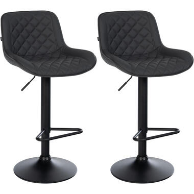 CLP Set van 2 Barkruk Kasson zwart Frame - Kunstleer - zwart product
