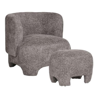 Fauteuil Grijs Stof - 79x77x72cm - Nazare product