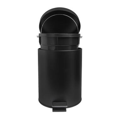 Poubelle QUVIO 7 L - Ronde - Métal - Noir product