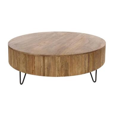 Salontafel Zand Mangohout - 120x120x38cm - Wave product
