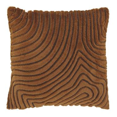 Unique Living - Coussin décoratif Jace 45x45cm - Cuir Marron product