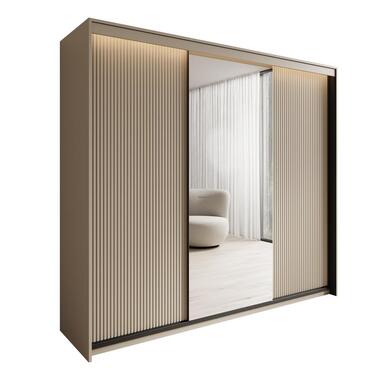 Meubella Armoire Timoteo - Beige - 250 cm - Avec miroir product