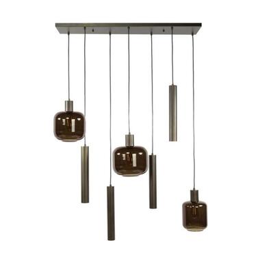 Hoyz Collection - Hanglamp Bronza Mix 4+3-lichts - Sienna Brown product