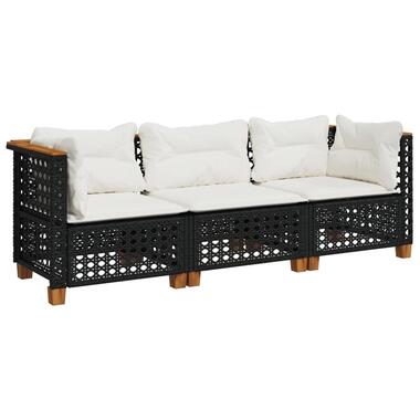 vidaXL - canapé de jardin - Noir - Rotin synthétique - 3 pcs product