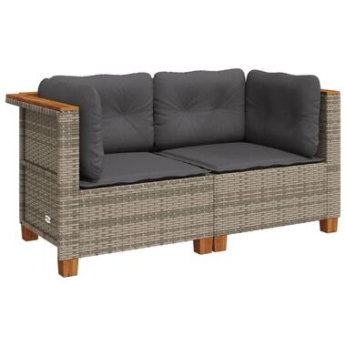 vidaXL - canapé de jardin - Gris - Rotin synthétique - 2 pcs product