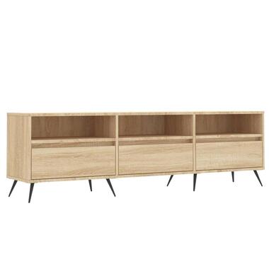 vidaXL - Meuble TV avec 3 portes et 3 niches - Chêne sonoma - 150x30x44.5 cm product