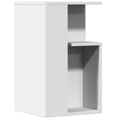 vidaXL - Bijzettafel - Wit - Bewerkt hout product