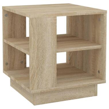 vidaXL - Salontafel - Beige - Bewerkt hout - 40 x 40 x 43 cm product