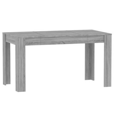 vidaXL - Eettafel - Grijs - Bewerkt hout product