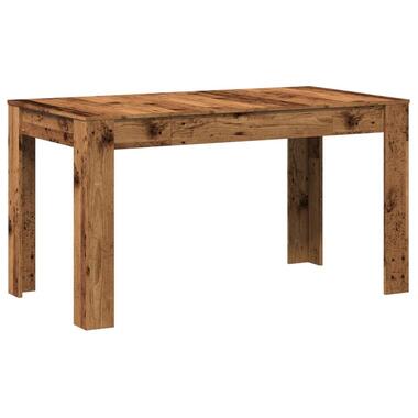 vidaXL - Eettafel - Bruin - Bewerkt hout product