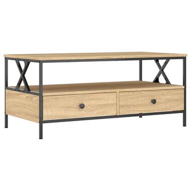 vidaXL - Salontafel - Bruin - Bewerkt hout product