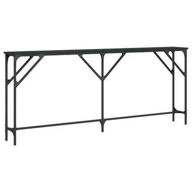 vidaXL - Wandtafel - Zwart - Bewerkt hout - 180 x 23 x 75 cm product