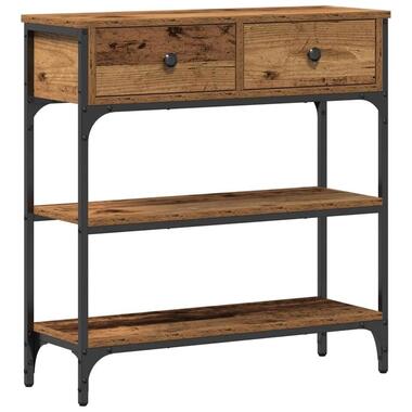 vidaXL - Wandtafel - Bruin - Bewerkt hout - 72,5 x 25 x 75 cm product