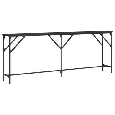 vidaXL - Wandtafel - Zwart - Bewerkt hout - 200 x 29 x 75 cm product