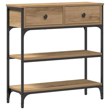vidaXL - Wandtafel - Bruin - Bewerkt hout - 72,5 x 25 x 75 cm product