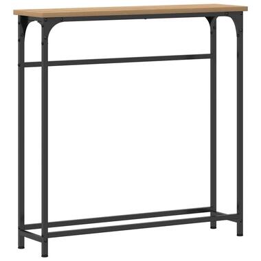 vidaXL - Wandtafel - Bruin - Bewerkt hout - 75 x 19.5 x 75 cm product