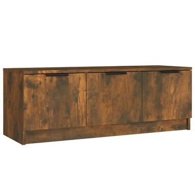 vidaXL - Meuble TV avec 3 portes - Chêne fumé - Bois - 102x35x36.5 cm product